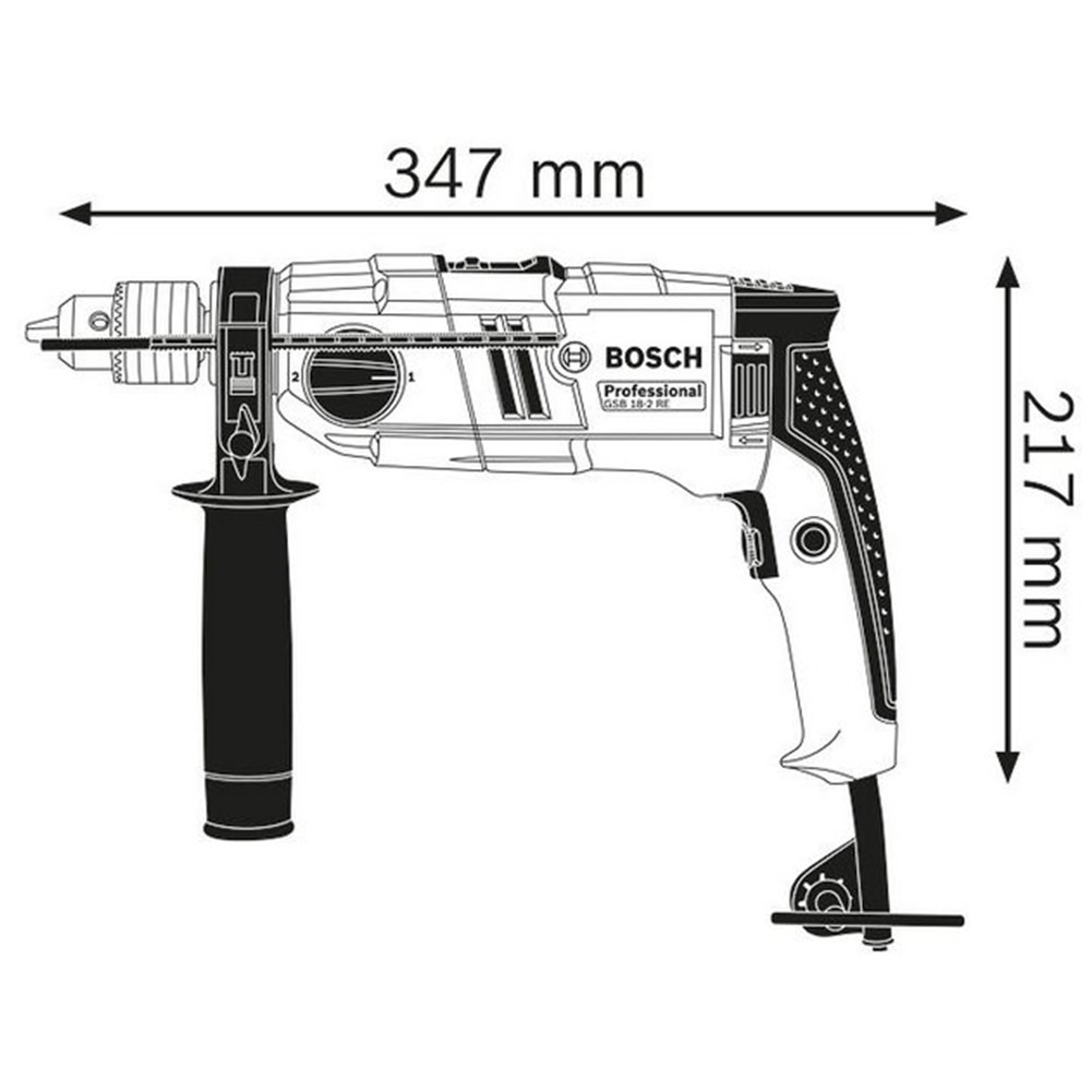 BOSCH | Impact Drill 800W Professional | GSB 18-2 RE - Top Dog Tool Shop