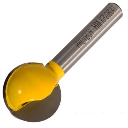 PRO-TECH Plunge Cutting Ball Router Bit 3/4" (19mm) x 3/4" (19mm) 1/4" Shank