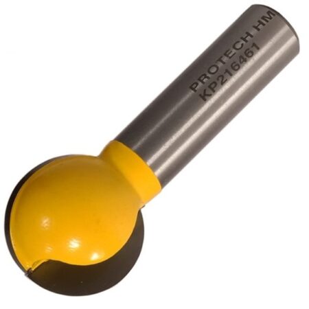 PRO-TECH Plunge Cutting Ball Router Bit 1" x 2" 1/2" Shank