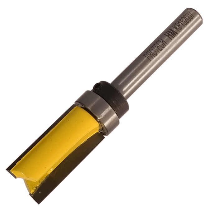 PRO-TECH Pattern Flush Trim Bit. With Shank Mounted Bearing PRO-TECH Flush Trim Router Bit KP152007