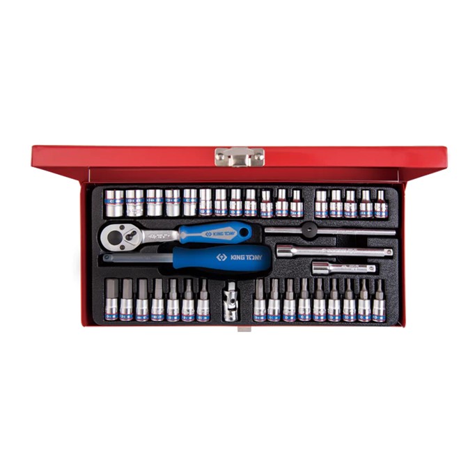 KING TONY 1/4" Drive Socket Set with Bits