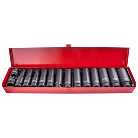 TORK CRAFT 1/2" Drive Impact Socket Sets - 15 Piece