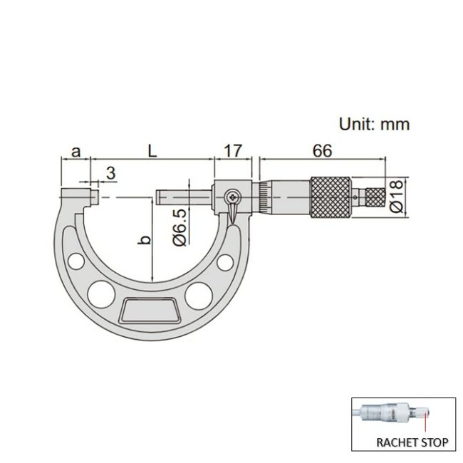Micrometer Rachet INSIZE Metric Outside Micrometers Ratchet Type - Top Dog Tool Shop