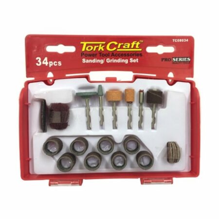 TORK CRAFT Mini Sanding & Grinding Set | 34 Piece