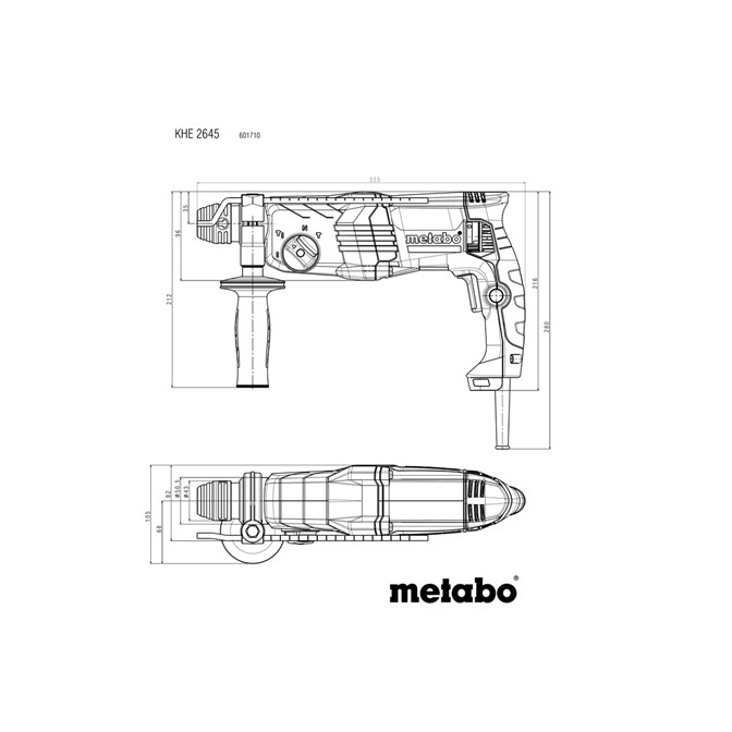 METABO KHE 2645 Combination Hammer SDS-Plus 3