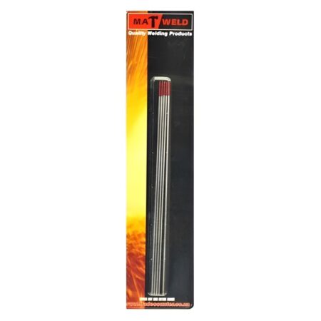 MATWELD Prepac Tungsten Rods 2% Thoriated Red