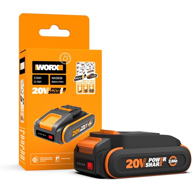 WORX 20V Powershare Pro Battery Pack 2.0ah 1