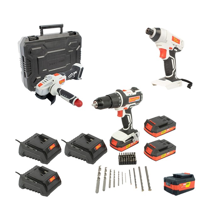 TORK CRAFT 20V Angle Grinder & Impact Driver Kit TORKIT028 TORK CRAFT 20V Angle Grinder & Impact Driver Kit TORKIT028