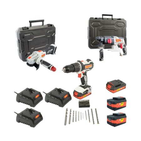 TORK CRAFT 20V Angle Grinder & Rotary Impact Drill Kit