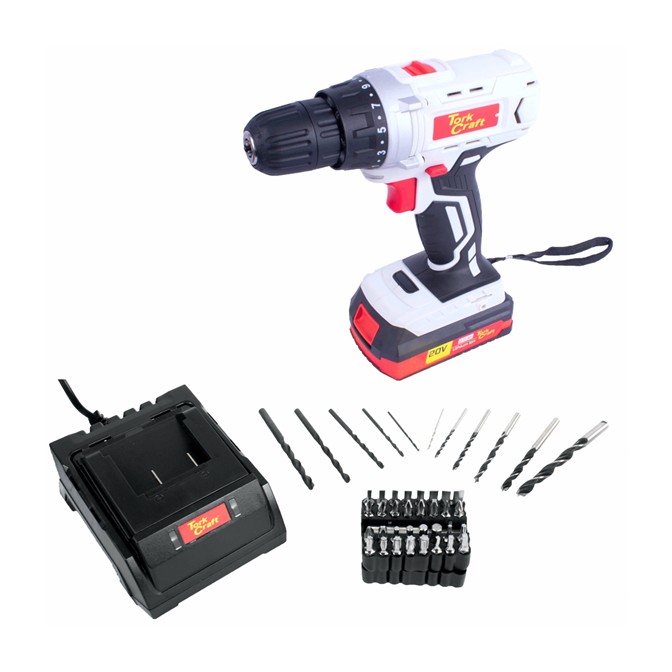 TORK CRAFT 20V Cordless Drill Driver Kit TC20001