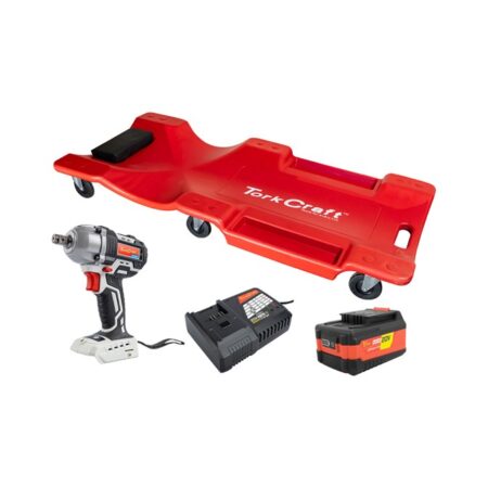 TORK CRAFT Cordless Impact Wrench Kit With Plastic Creeper