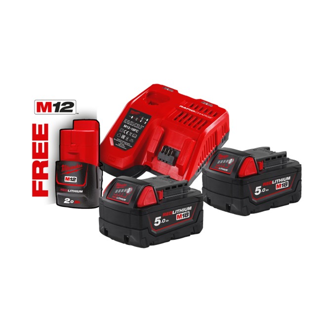 MILWAUKEE M18™ NRG-502 Battery & Charger Kit MILWAUKEE M18™ NRG-502 Battery & Charger Kit