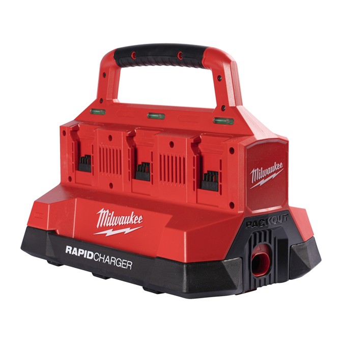 MIL4932480162 Main Milwaukee PACKOUT Six Bay Rapid Charger M18 PC6