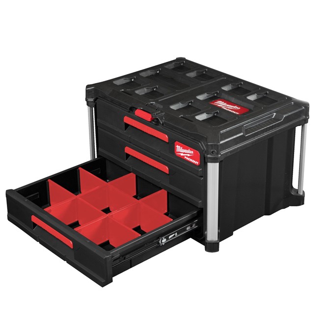 MILWAUKEE PACKOUT 3 Drawer Tool Box 2