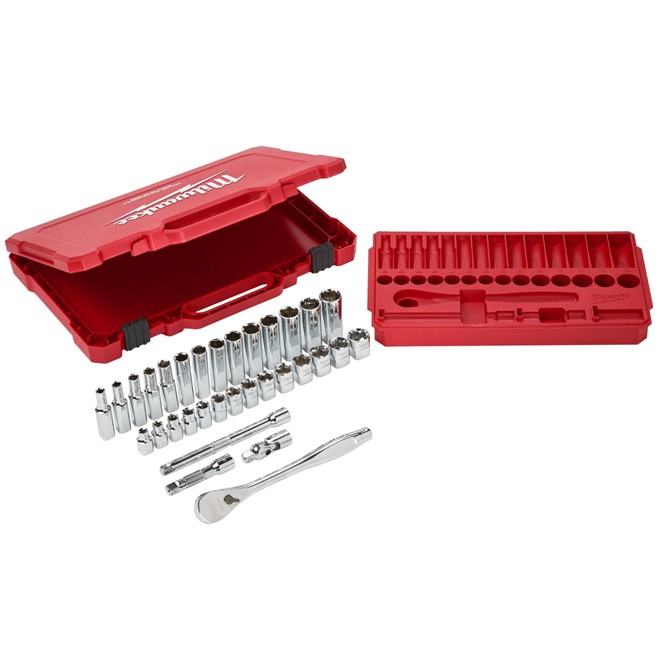 MILWAUKEE PACKOUT Ratchet & Socket Set 32-Piece 2