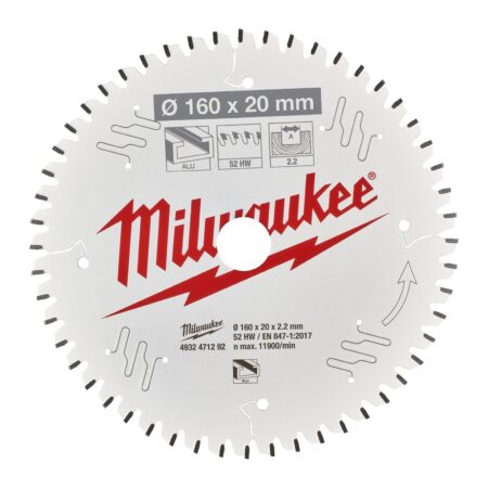 MILWAUKEE Circular Saw Blade Wood & Aluminium 160 x 20mm