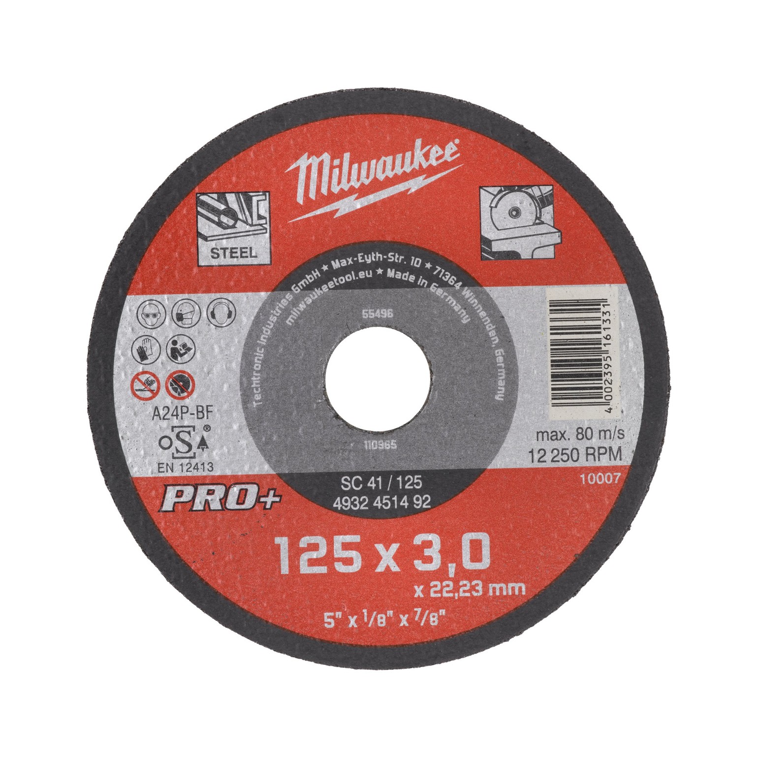 MILWAUKEE Metal Cutting Discs PRO+ 125mm MILWAUKEE Metal Cutting Discs PRO+